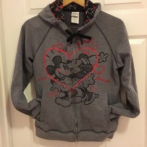 Disney zip up with hood size M